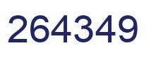 Number 264349 blue image