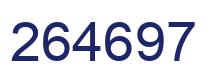Number 264697 blue image