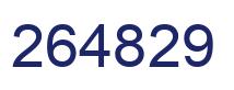Number 264829 blue image