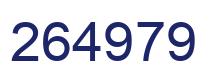 Number 264979 blue image