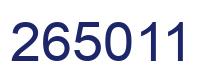 Number 265011 blue image