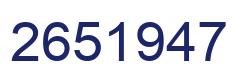 Number 2651947 blue image