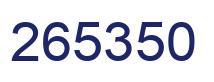 Número 265350 imagen azul