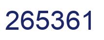 Number 265361 blue image