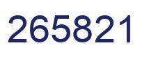 Number 265821 blue image