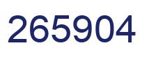 Number 265904 blue image