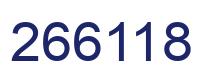 Number 266118 blue image