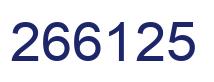 Number 266125 blue image