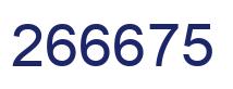 Number 266675 blue image