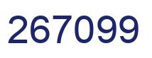 Number 267099 blue image