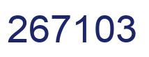 Number 267103 blue image