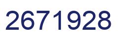Number 2671928 blue image