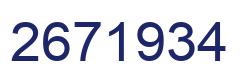 Number 2671934 blue image