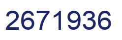 Number 2671936 blue image