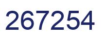 Number 267254 blue image
