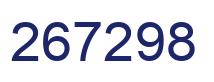 Number 267298 blue image