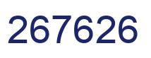Number 267626 blue image