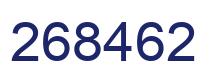 Number 268462 blue image