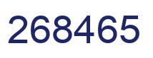 Number 268465 blue image