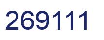 Number 269111 blue image