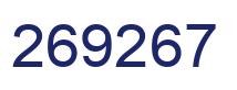 Number 269267 blue image