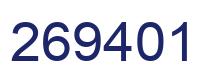 Number 269401 blue image