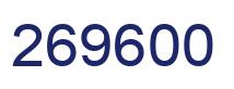 Number 269600 blue image