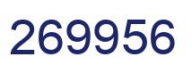 Number 269956 blue image