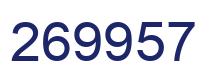 Number 269957 blue image