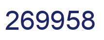 Number 269958 blue image