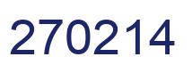 Number 270214 blue image