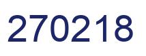 Number 270218 blue image