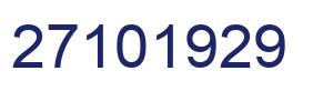 Number 27101929 blue image