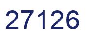 Number 27126 blue image