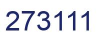 Number 273111 blue image