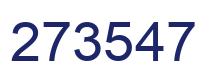 Number 273547 blue image
