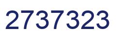 Number 2737323 blue image