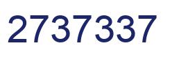 Number 2737337 blue image