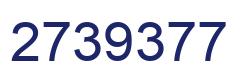 Number 2739377 blue image