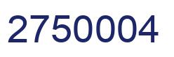 Number 2750004 blue image
