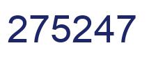 Number 275247 blue image