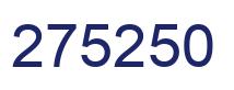 Number 275250 blue image