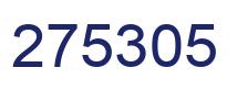 Number 275305 blue image