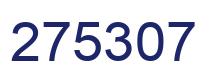 Number 275307 blue image
