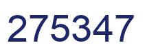 Number 275347 blue image