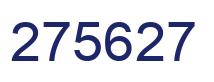 Number 275627 blue image