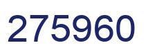 Number 275960 blue image