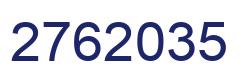 Number 2762035 blue image