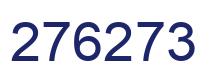 Number 276273 blue image