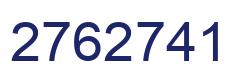 Number 2762741 blue image
